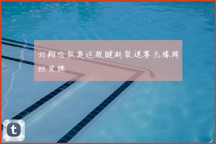 刘翔伦敦奥运跟腱断裂退赛无缘跨栏奖牌